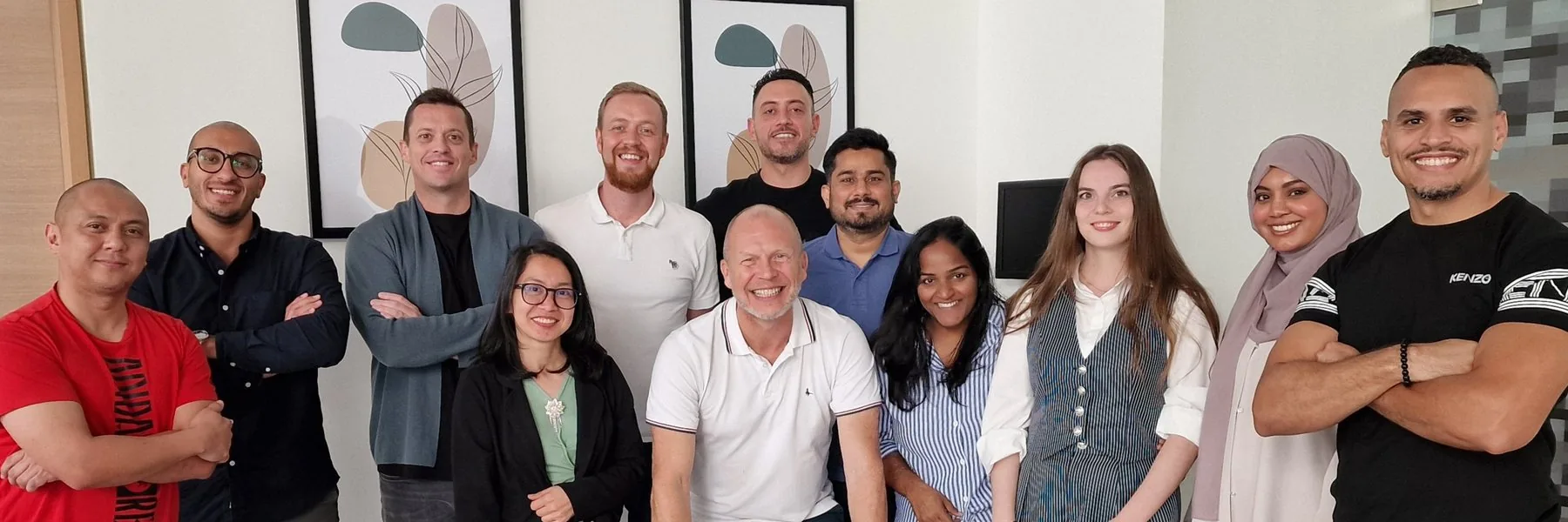 Jason with a client team in their office