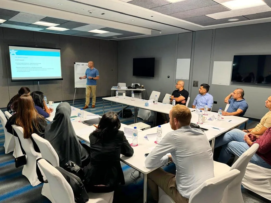 Jason running a workshop with a group of business owners
