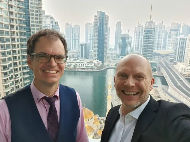 Jason with a client